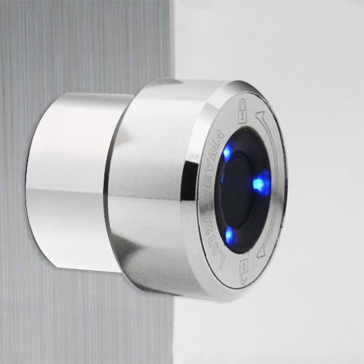 Simple Style Glass Intelligent Lock No Drilling Biometric Door Lock Stainless Steel Double Door Fingerprint Lock
