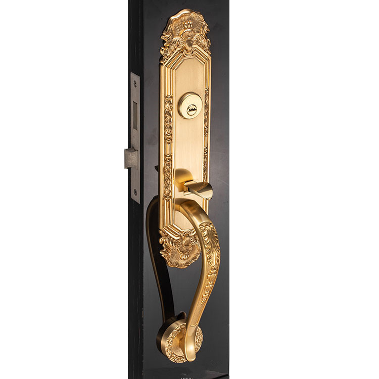 OEM PVD Zinc Alloy Single Cylinder Handleset with Lever Door Handle for Entrance Function