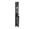 Black Zinc Alloy Pull Modern Outdoor Door Handle with Lock And Key