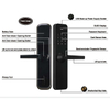 Black Zinc Alloy Cheap Small Multipoint Security Smart Keypad Fingerprint Front Door Lock 