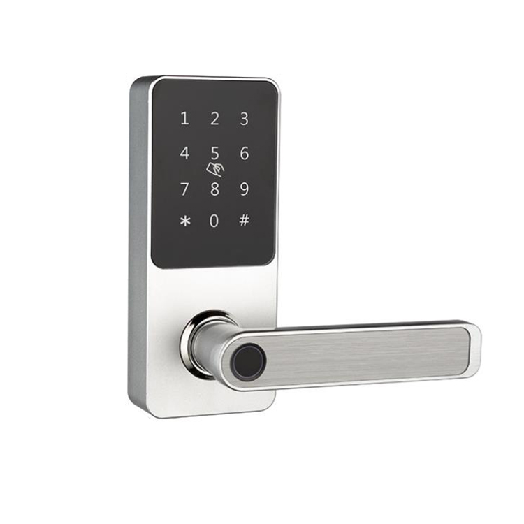 Foreign Trade Fingerprint Lock Handle To Open The Door Fingerprint Lock APP Management Door Lock Bluetooth Remote Management Right To Open The Door
