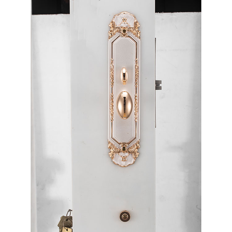 White Zinc Alloy Century Front Entry Handle Double Door Entry Locks