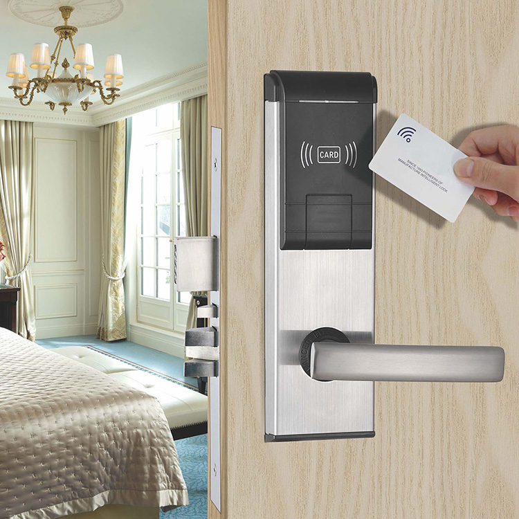 Hotel Door Lock System Digital RFID Card Hotel Room Door Lock with Free Software