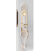  White Zinc Alloy Heavy Duty Full Set Brass Cylinder Keyless Handle Door Locks