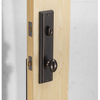 Matte Black Front Door Lock Handleset Set Entrance Door Lock Single Cylinder with Deadbolt