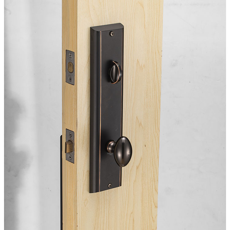 Matte Black Front Door Lock Handleset Set Entrance Door Lock Single Cylinder with Deadbolt