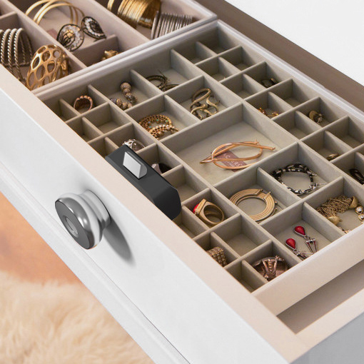Mini Size Fingerprint Lock Office Use Cabinet Lock New Design Keyless Lock 
