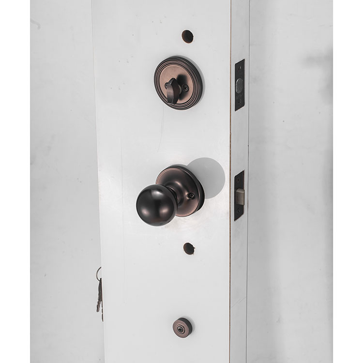 American Door Lock Double Latch Zinc Alloy Entrance Door Handle Set