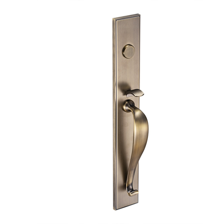 Zinc Alloy Luxury Pure Copper Material 24k Gold Door Lock for Double Entrance Door