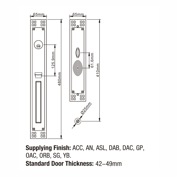  Dim Antique Copper zinc alloy entry door lock luxury designed style entrance door locks